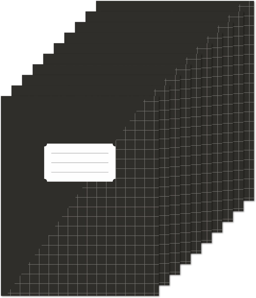 Kangaro schriften a5 - met ruit 10mm - zwart - 10 stuks - k-583002