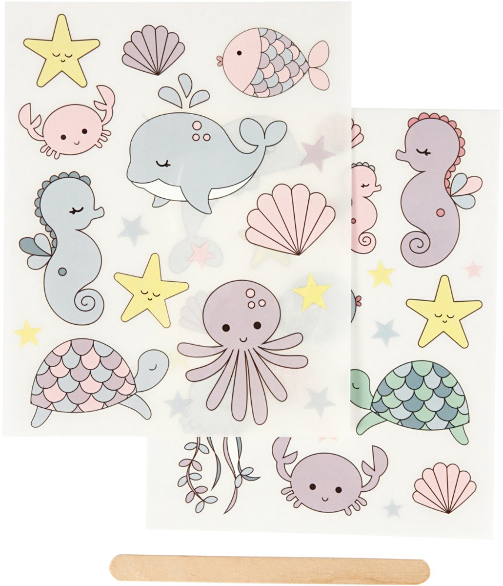 Creativ Company Rub-on Stickers Ocean, 2 hojas