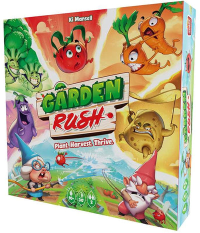 Juego de mesa Asmodee Garden Rush: juego estratégico de colocación de fichas para 2 jugadores.