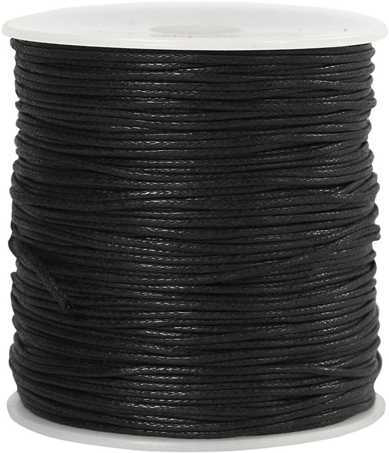 Creative Company Cotton Cord, spessore 1 mm, nero, 100 m 1 scatola
