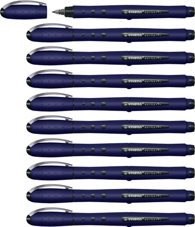Stabilo lavoratore+ - roller 0,5 mm - naturecolors wildflower - blu oltremare - scatola da 10 pezzi