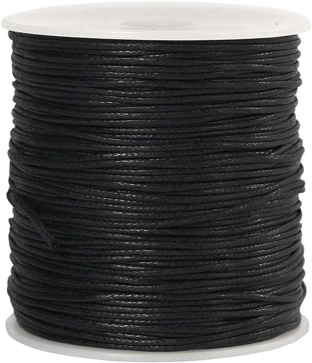 Creativ company cotton cord, thickness 1 mm, black, 100 m 1 box