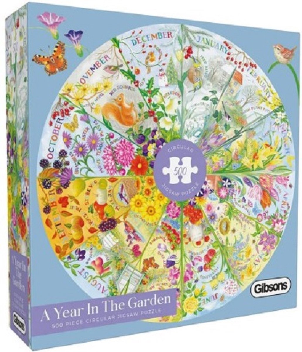 Gibsons - un anno in giardino (di Claire Comerford) - 500 pezzi 49×49 cm (l×a) - puzzle per adulti
