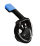 Maschera da snorkeling Atlantis - occhialini da sub - boccaglio - set boccaglio - maschera integrale - bambini - nero blu - xs
