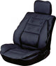 Chair cushion with lumbar support 95 x 50 cm Black