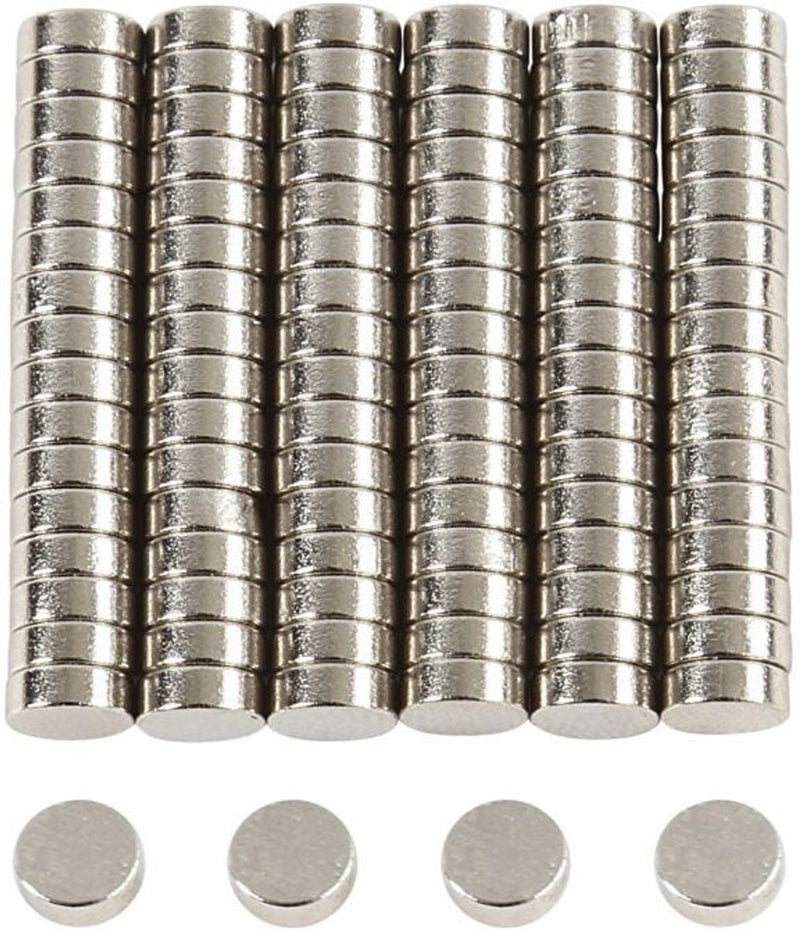 Creativ company potentes imanes “ndfeb”, d 5 mm, espesor 2 mm, 100 piezas 1 caja
