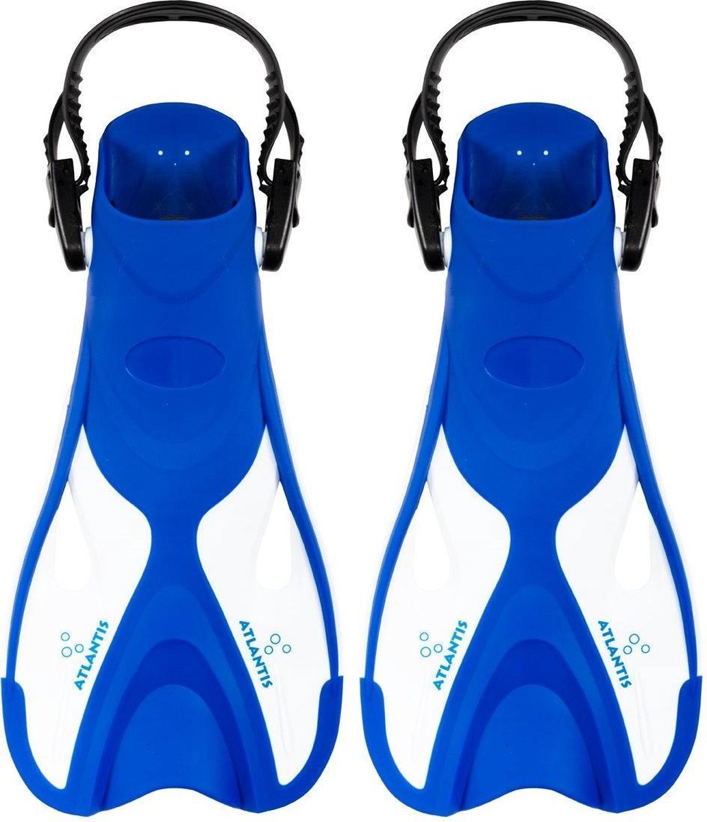 Delfín Atlantis - aletas - aletas - correa ajustable en el talón - para nadar snorkel - adultos - azul blanco - 36-41