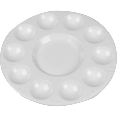 Tavolozza aziendale Creativ, tavolozza rotonda con 11 scomparti, d 17 cm, bianco, 10 pezzi 1 scatola