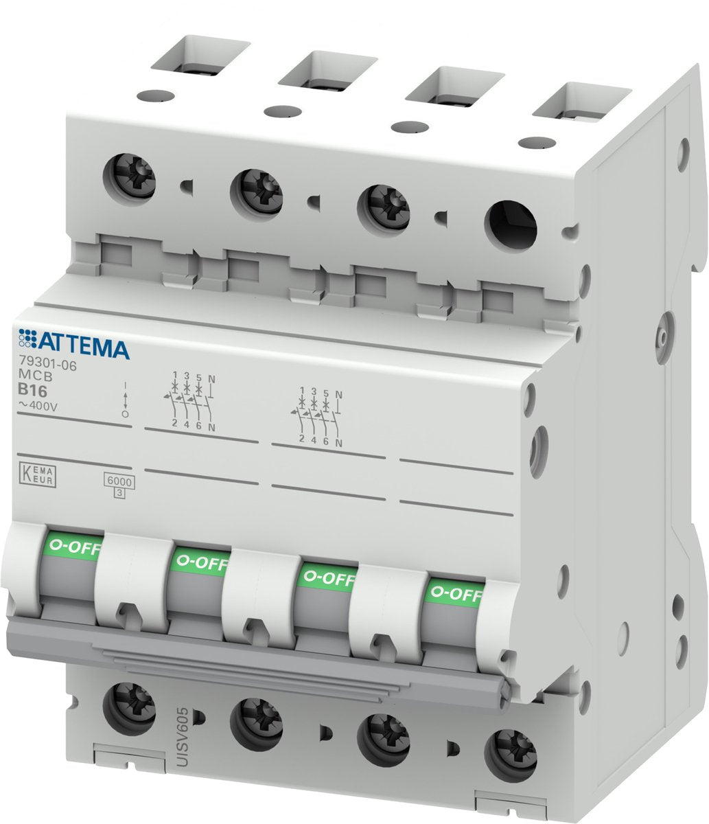 Gruppo potenza Attema 3 poli+zero 16a b-kar (at90211)
