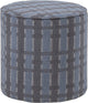 Pouf Woood Sarli design alto - ciniglia - grigio blu - 46x46x46