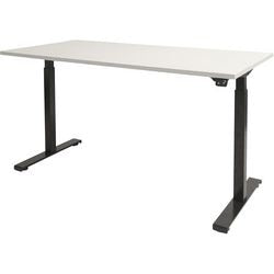 Escritorio para trabajar sentado o de pie Schaveburg Dextro Basic base en T blanco lima
