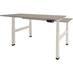 Scrivania sit-stand Schavenburg Dextro Plus Duo piede a T grigio