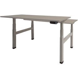 Scrivania sit-stand Schavenburg Dextro Plus Duo piede a T grigio