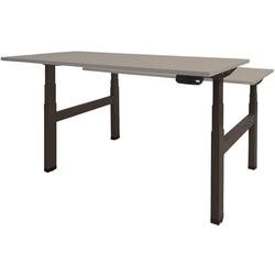 Scrivania sit-stand Schavenburg Dextro Plus Duo piede a T grigio