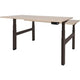 Escritorio para trabajar sentado o de pie Schaveburg Dextro Plus Duo T-Foot Lindberg Oak