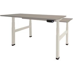 Escritorio para trabajar sentado o de pie Schaviburg Dextro Plus Duo Pie en T gris