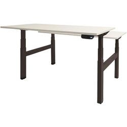 Scrivania sit-stand Schavenburg Dextro Plus Duo piede a T bianco lime