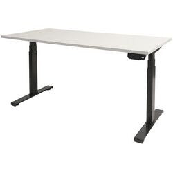 Escritorio para trabajar sentado o de pie Schaveburg Dextro Plus base en T blanco lima