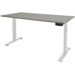 Escritorio para trabajar sentado o de pie Schaveburg Dextro Plus base en T gris