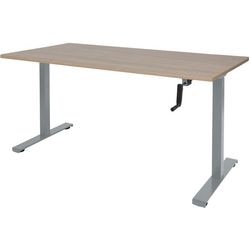 Scrivania sit-stand Schavenburg Dextro pendolo con piede a T Havana Cherry