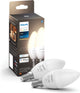 Fuente de luz de lámpara de vela Philips Hue E14 - luz blanca suave - 5,2W - Bluetooth - 2 piezas