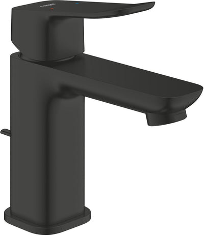 Miscelatore lavabo Grohe Dice - taglia S - risparmio idrico - incluso scarico - nero opaco