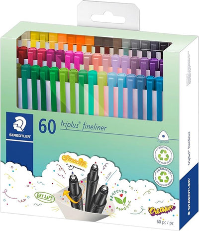 Staedtler triplus fineliner - astuccio promo 60 pz (45 + 15 omaggio)