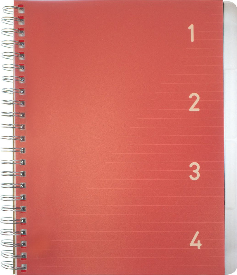 Bloc Kangaro 4 en 1 - a5 - línea - 200 páginas - 60 gramos - rojo - 4 piezas - k-58382-4