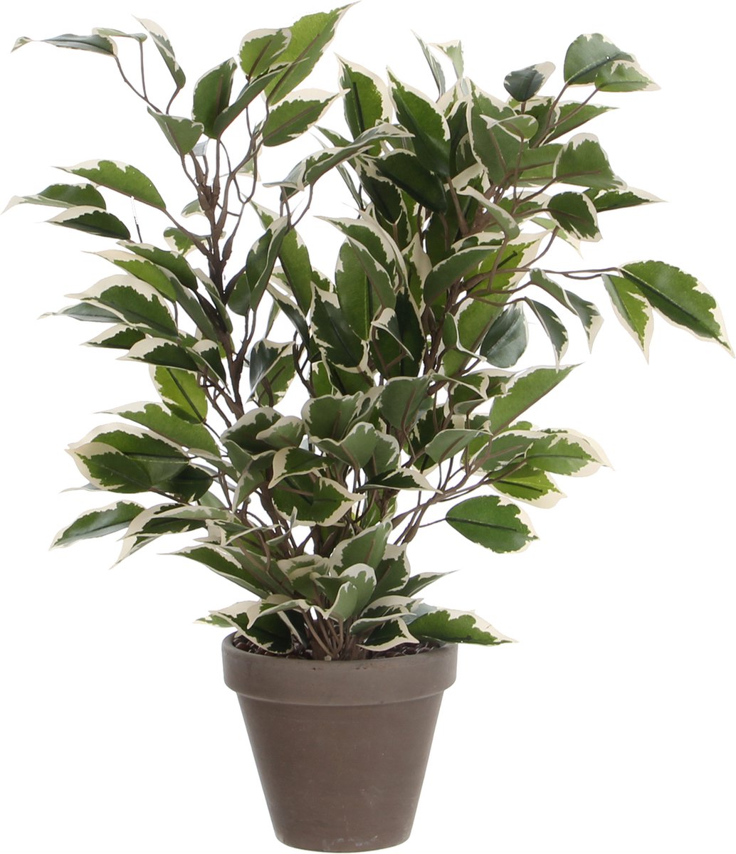 Mica decorations kunstplant ficus - 40 cm - groene kamerplant