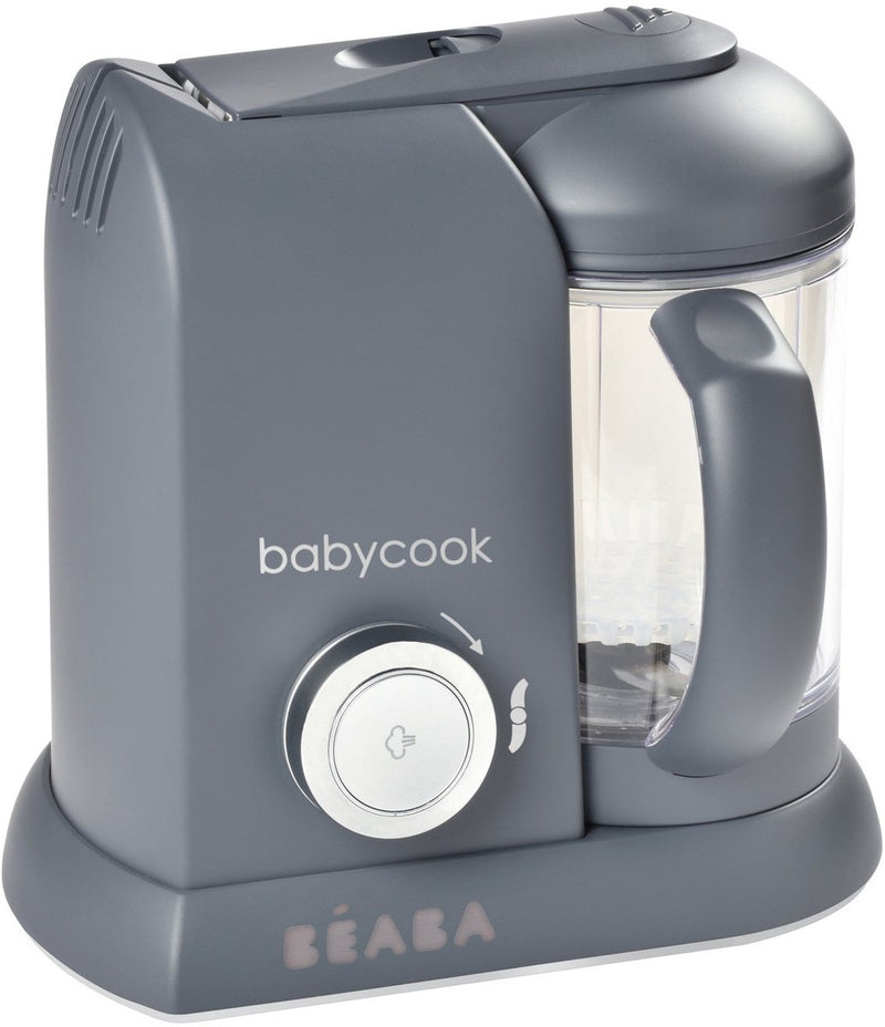 Béaba babycook solo® - Batidora de vapor 4 en 1 - preparador de comida para bebés - bol de 1100 ml - robot de cocina - gris oscuro