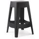 Sgabello da bar paper flow in plastica nera