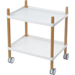 Carrello con 2 ripiani paperflow bianco non regolabile in altezza