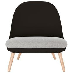 Silla de recepción tejido paper flow negro