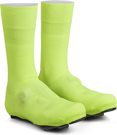 Gripgrab - flandrien knitted waterproof wielren overschoenen waterdichte gebreide race fiets overschoenen - unisex - geel hi-vis - maat s (36-38)