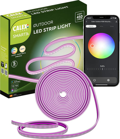 Calex smart outdoor LED strip 5 meters - for outdoors - with app - outdoor lighting - RGB and warm white - smart light strip