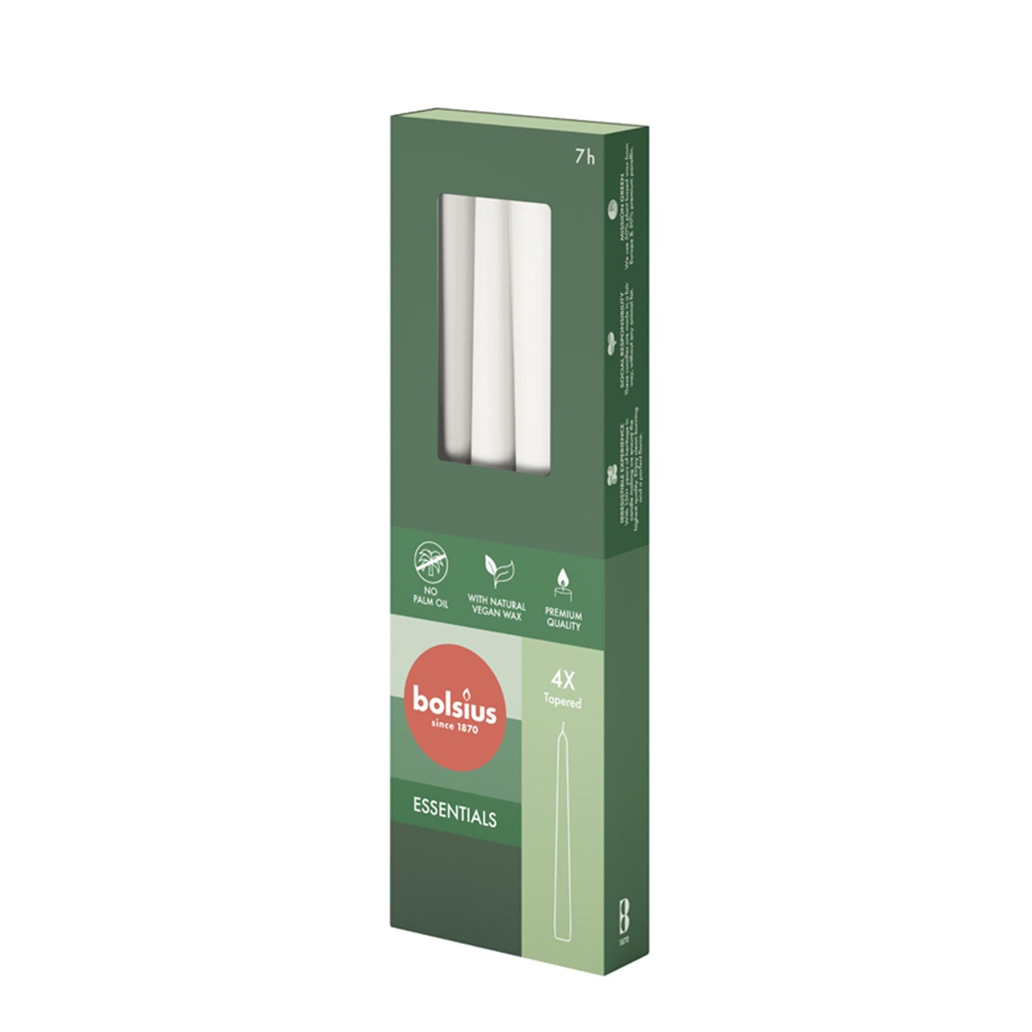 Velas góticas de Bolsius 245 24 Box 4 Nublado White