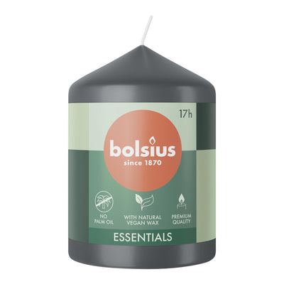 Vela de pilar Bolsius 80 58 gris tormentoso