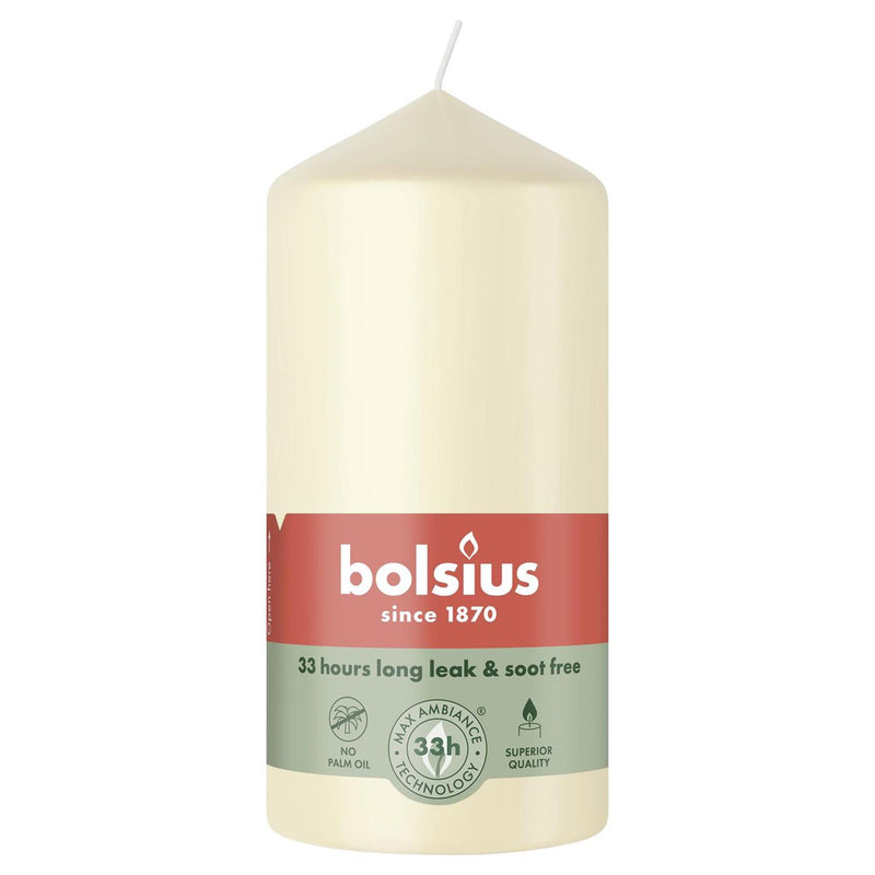 Bolsius stompkaars 120 58 zacht parel