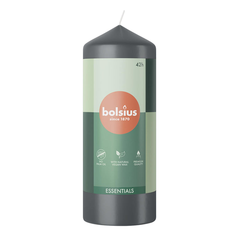 Candela a colonna Bolsius 150 58 grigio tempesta