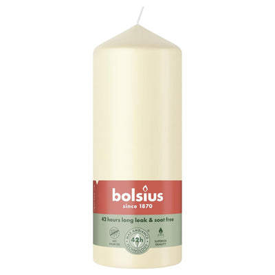 Candela a colonna Bolsius 150 58 perla morbida