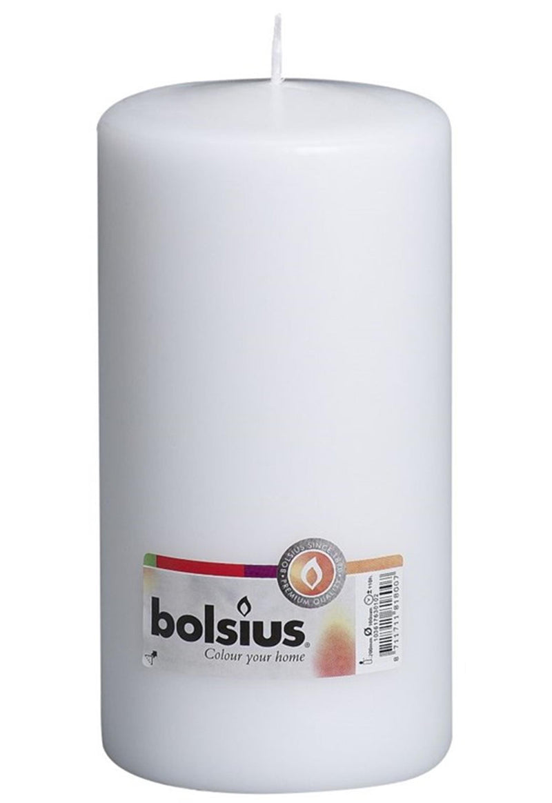 Bolsius stompkaars 200 100mm wit