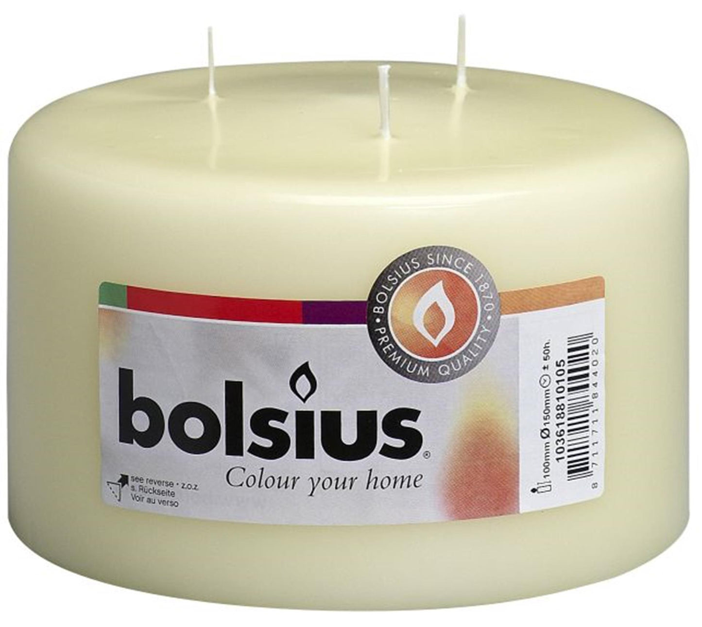 Candela Bolsius Mammut 100 150 mm avorio