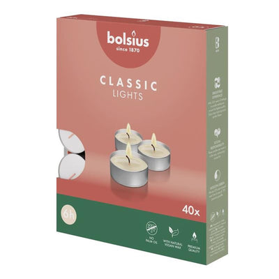 Bolsius tea light 6 ore scatola da 40 pz