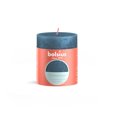 Bolsius Bolsius Shimmer Stub Candela 8x6,8 cm blu