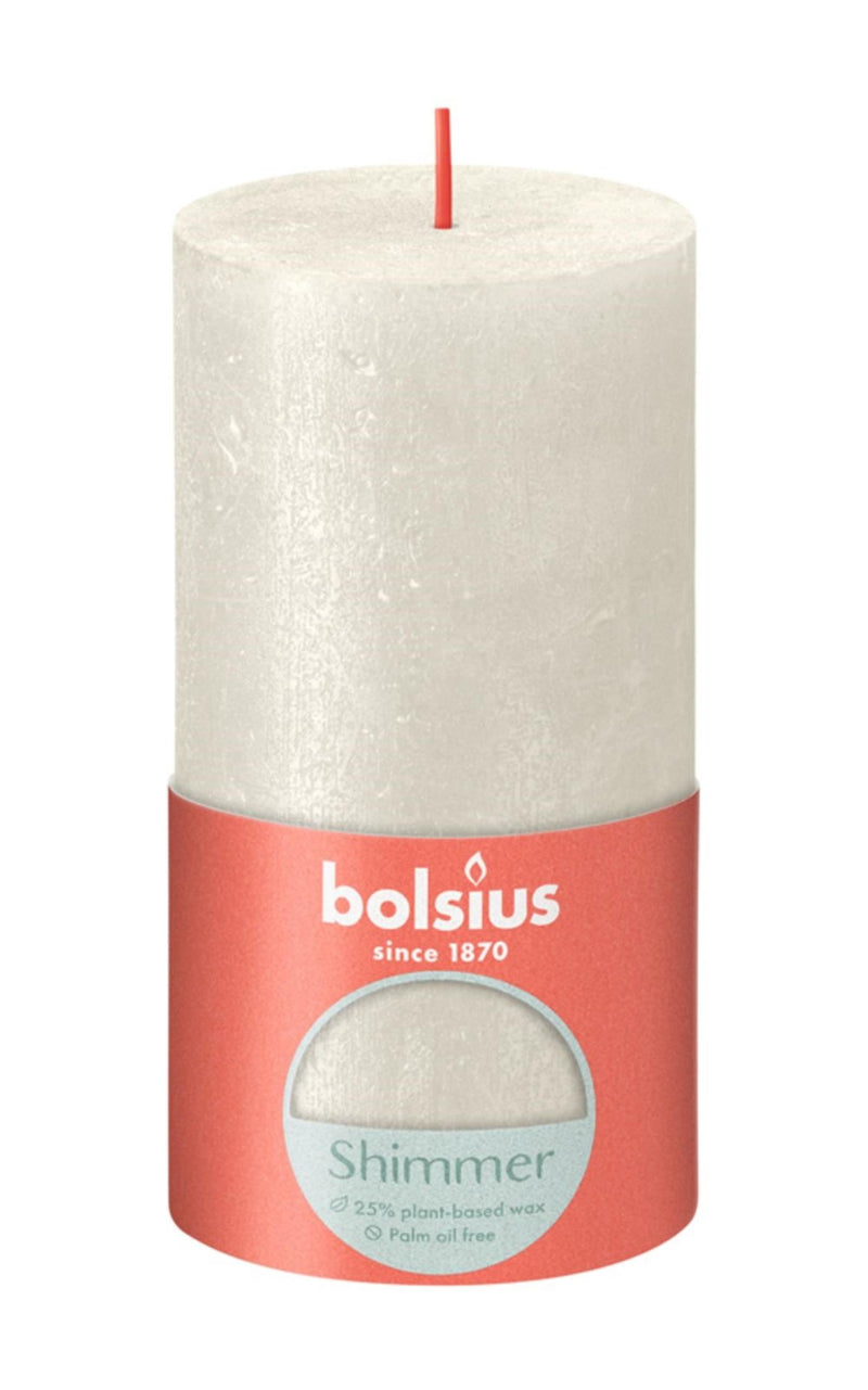 Bolsius rustiek stompkaars 130 68 ivoor