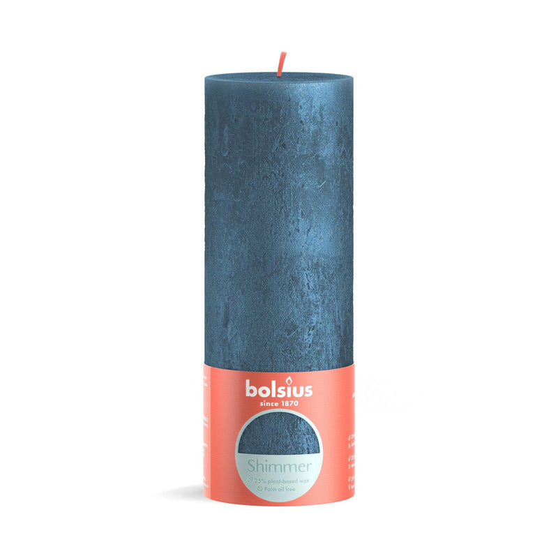 Candela a colonna Bolsius 190 68 blu brillante