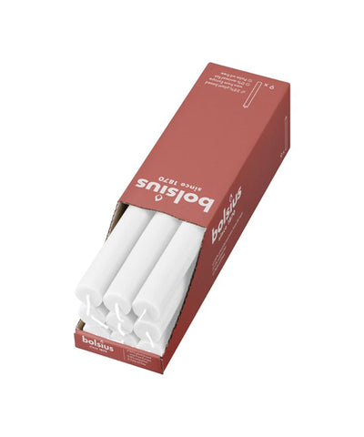 Vela de mesa rústica Bolsius blanco turbio