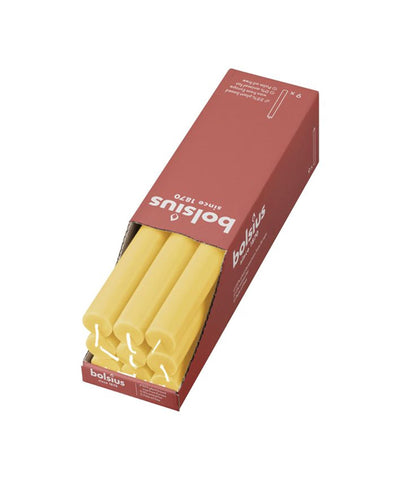 Vela de mesa rústica Bolsius amarillo soleado