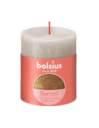 Bolsius Stub Candle Sunset Fading Gray-Gold 80x68 mm