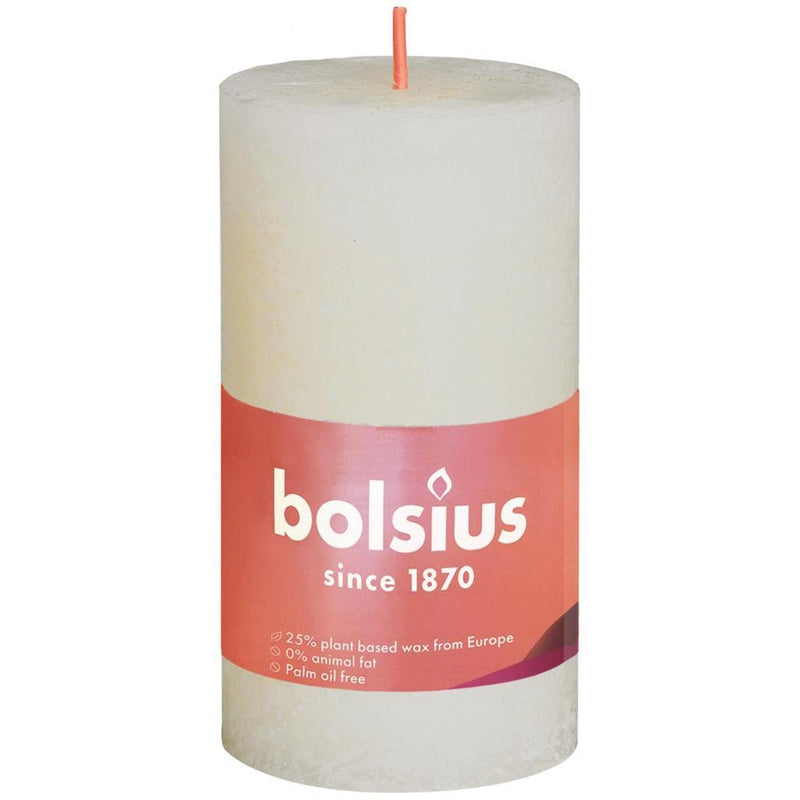 Candela a colonna rustica Bolsius 100 50 avorio